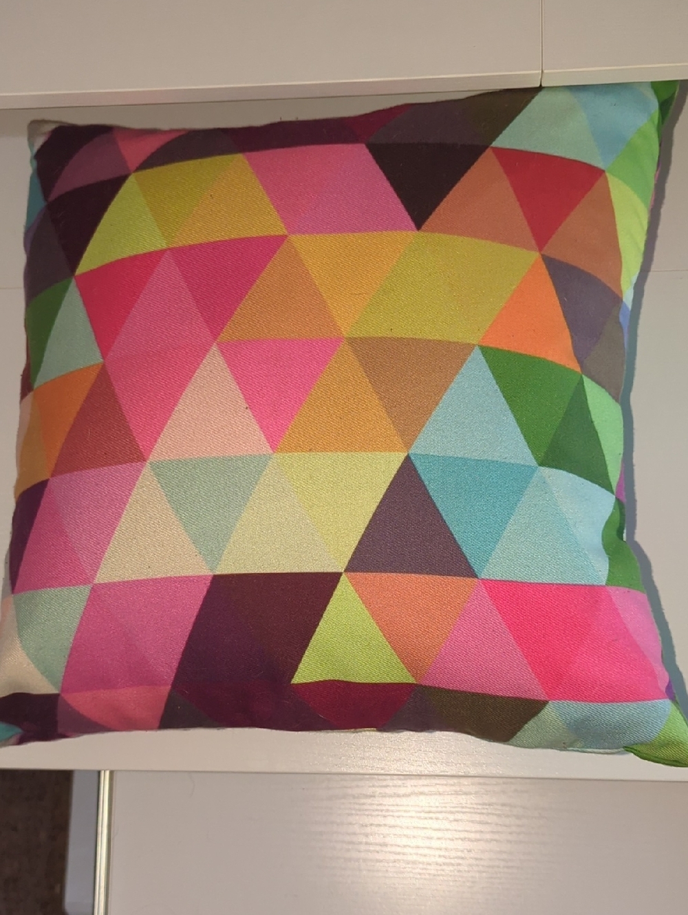 18x18 Multicolor Geometric Triangle Accent Pillow - Home Accents